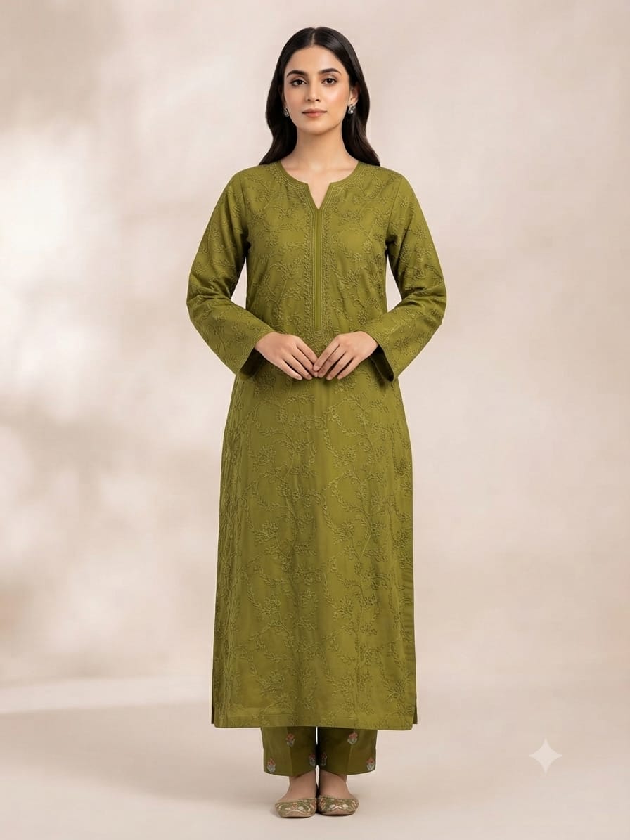 Luxury Khaddar Unstitched 2-Piece Suit – Design 12 – unstitched women's 2-piece suit – He & She Mall