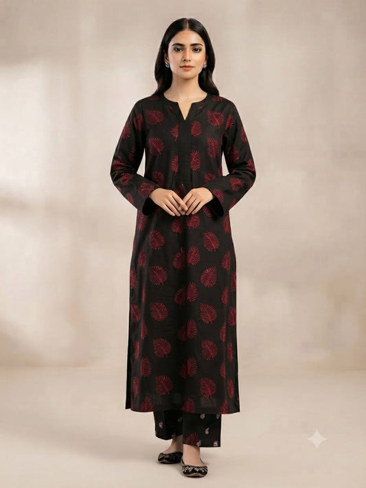Premium Khaddar Unstitched 2-Piece Suit – Design 13 – unstitched women's 2-piece suit – He & She Mall