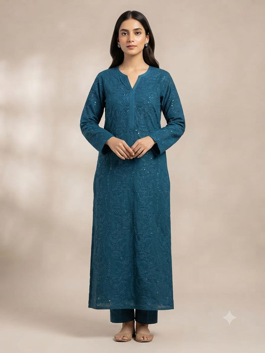 Luxury Khaddar Unstitched 2-Piece Suit – Design 4 – unstitched women's 2-piece suit – He & She Mall