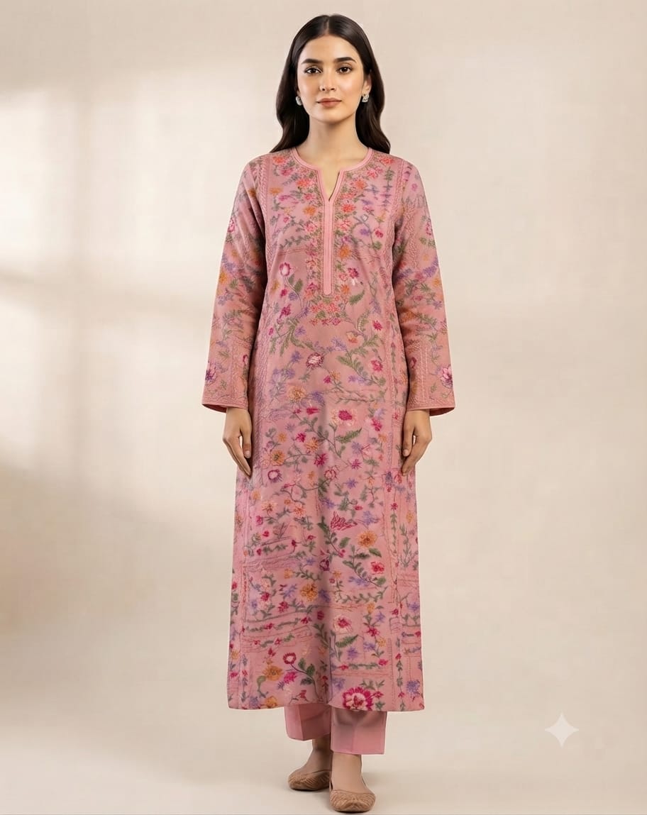 Classic Khaddar Unstitched 2-Piece Suit – Design 7 – unstitched women's 2-piece suit – He & She Mall